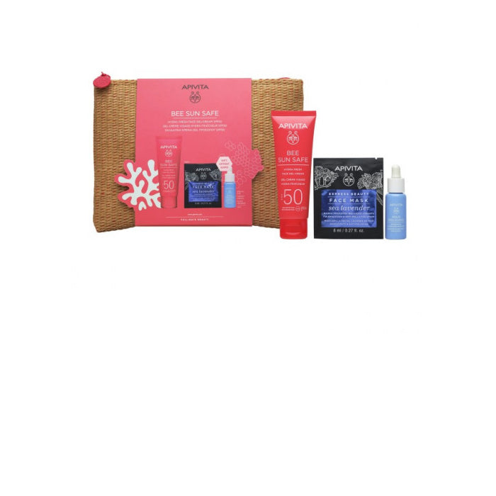 Apivita Bee Sun Safe Hydra Fresh Face Gel Cream Spf50 50ml Set 4 Pieces Jag Couture London - New York