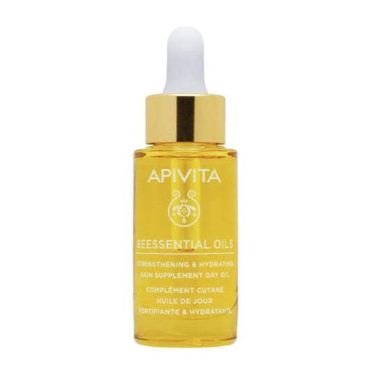Apivita Beessential Oils Day Oil Skin Supplement Strengthens &amp; Moisturizes 15ml Jag Couture London - New York