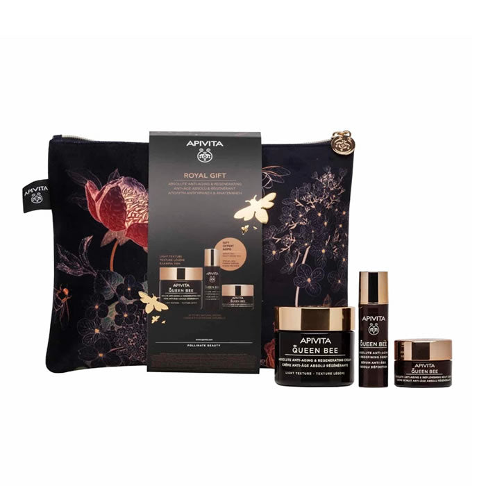 Apivita Queen Bee Holistic Anti-Aging Cream 50ml Set 3 Pieces Jag Couture London - New York