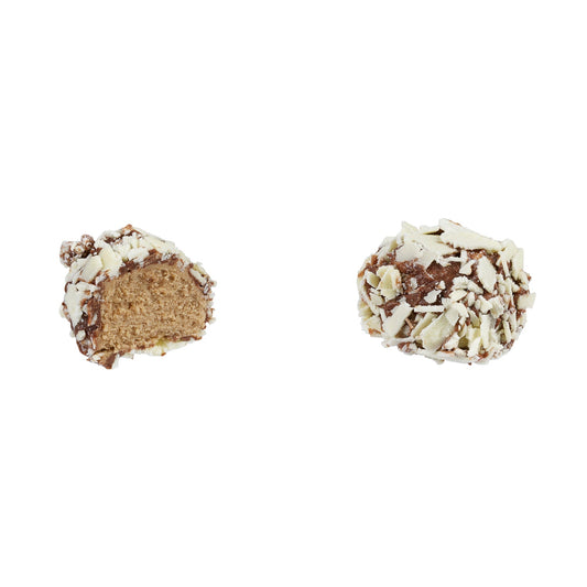 Cappuccino truffle - white flaked milk chocolate truffle with cappuccino filling 13g