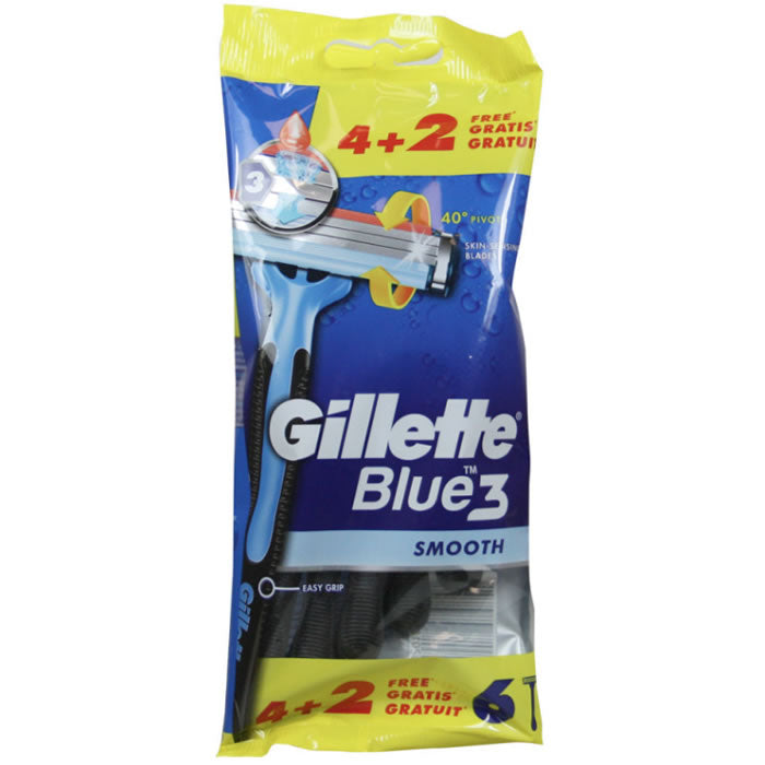 Gillette Blue 3 Disposable Razor 6 Units