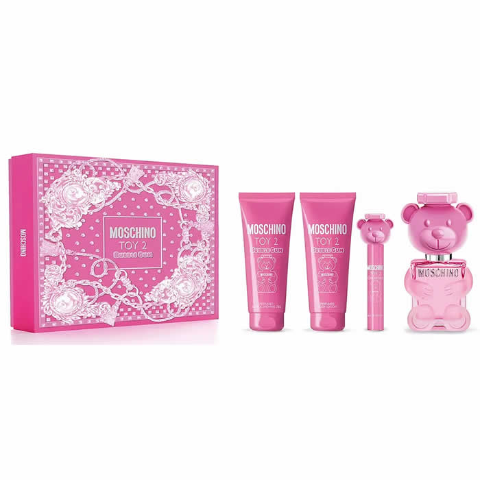 Moschino Toy 2 Bubblegum Eau de Toilette Spray 100ml Set 4 Pieces