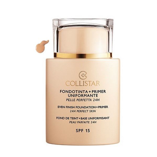 Collistar Even Finish Foundation Plus Primer 24h Perfect Skin Spf15 03 Sand 35ml Jag Couture London - New York