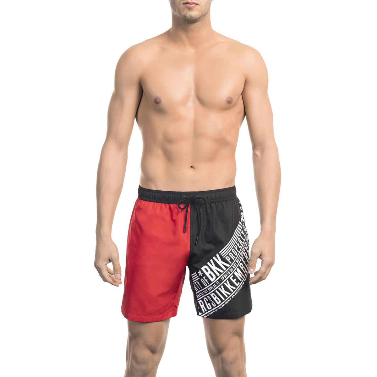 Bikkembergs Beachwear BKK1MBM09_RED&amp;BLACK