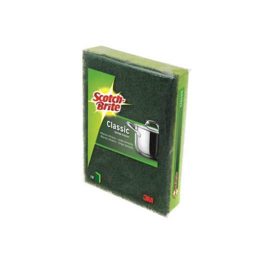 Scotch-Brite Classic Green Fiber Scourer With Sponge 1 Unit