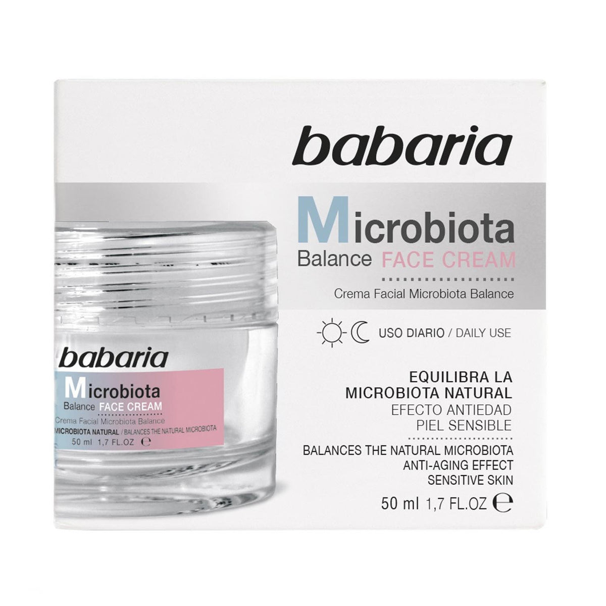 Babaria Microbiota Balance Crema Facial Uso Diario Piel Sensible 50ml