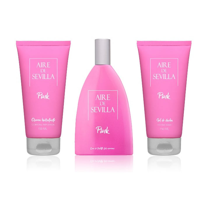 Aire de Sevilla Pink Eau De Toilette Spray 150ml Set 3 Pieces