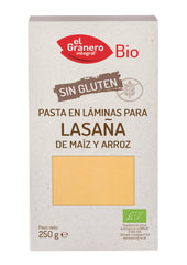 Granero Laminas Lasaña Sin Gluten Bio 250g