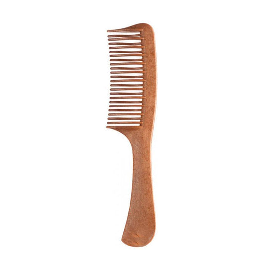 Eurostil Cabello Peine Escarpidor Pua Curva Grande Mango Madera 1un