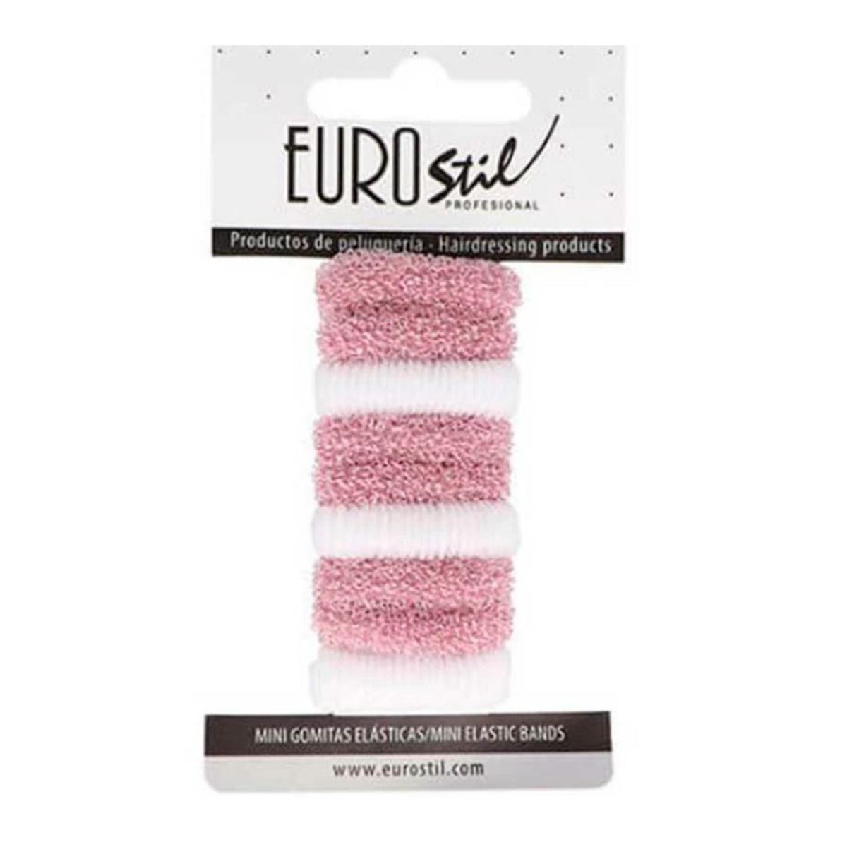 Eurostil Cabello Coleteros Mini-Rosa Blanco Pack 9un