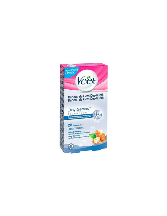 Veet Bandas De Cera Depilatorias Corporales Pure Piel Sensible 20