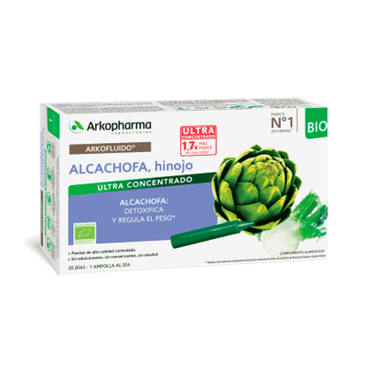 Arkopharma Arkofluido Artichoke Fennel 20 Drinkable Ampoules