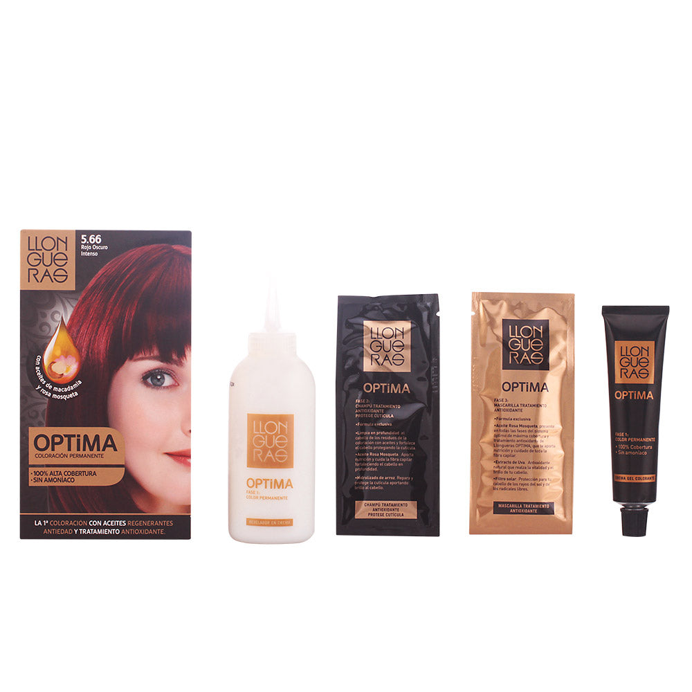 Llongueras Optima Permanent Hair Colour Ammonia Free 5.66 Deep Intense Reed