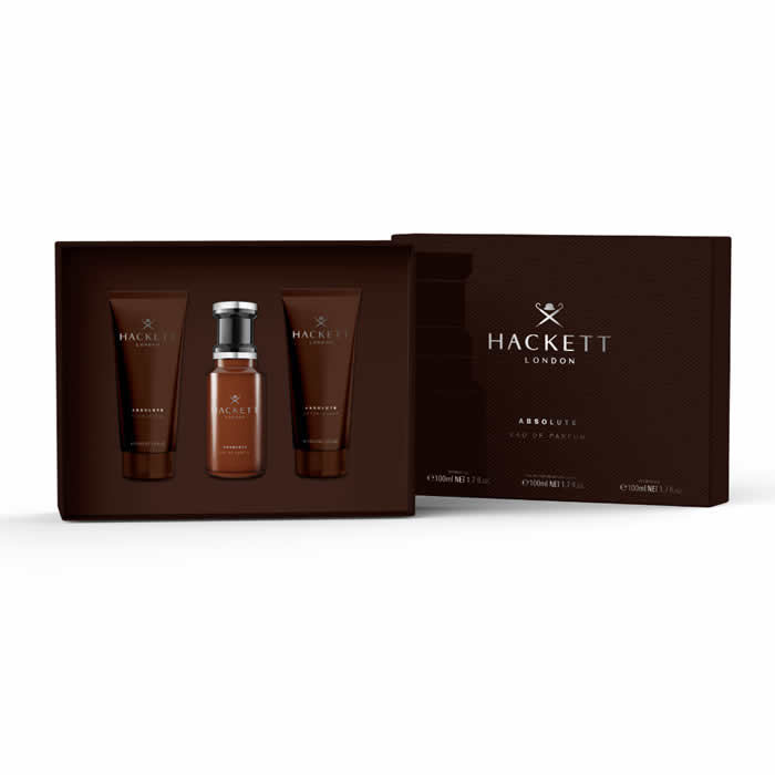 Hackett Absolute Eau De Perfume Spray 100ml Set 3 Pieces