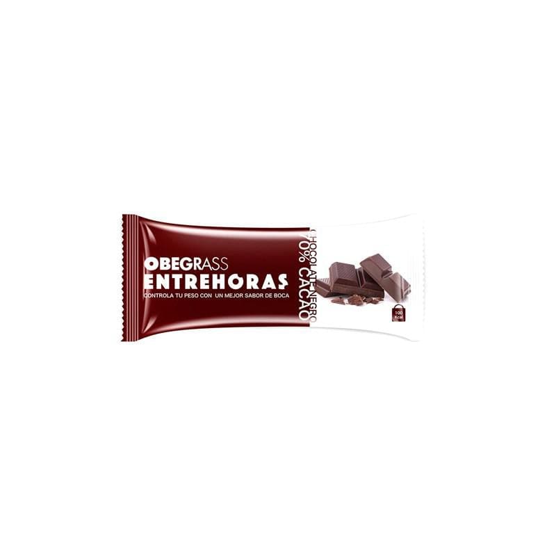 Actafarma Obegrass Barrita Entrehoras Chocolate Negro 50 Cacao 30g