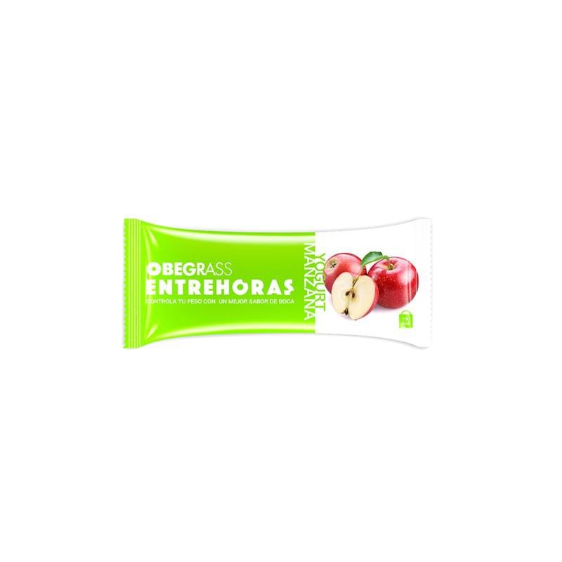 Actafarma Obegrass Barrita Entrehoras Yogurt y Manzana 30g