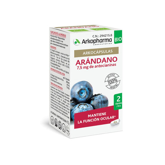 Arkopharma Arkocapsulas Bilberry Bio 40 Capsules