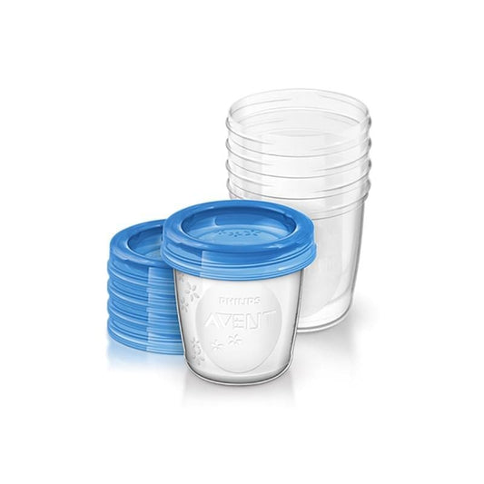 Avent Containers For Breast Milk 5 X 180ml 5 Lids