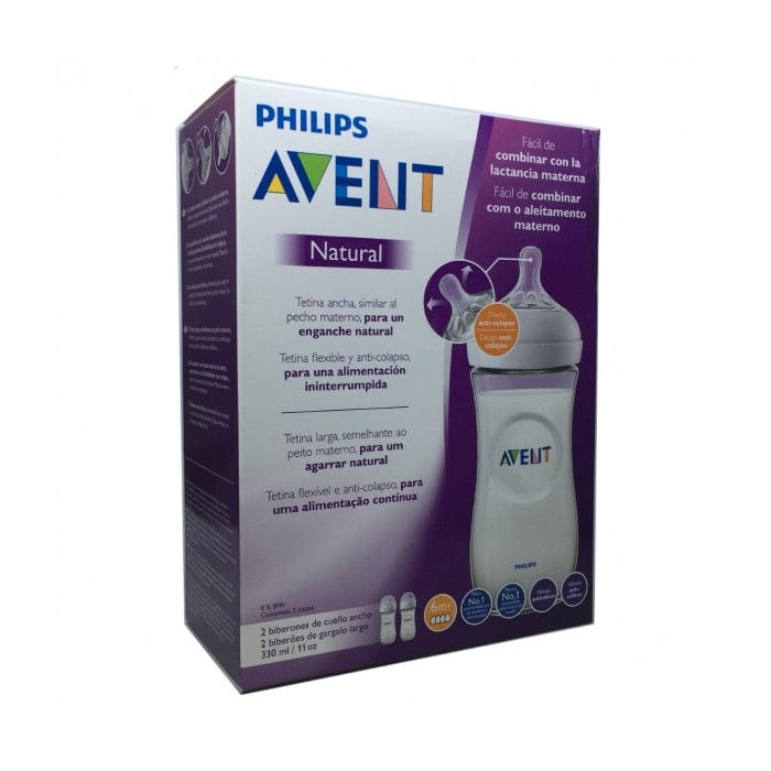 Avent Natural Bottle 330ml Scf036/27 Pack 2 Units