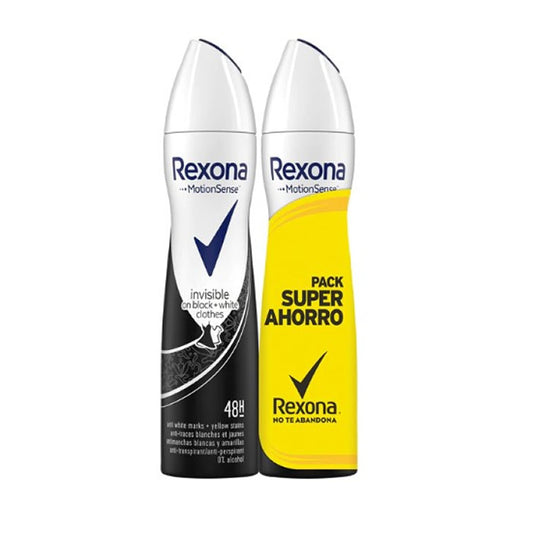 Rexona Deodorant Motion Sense Invisible On Black&amp;White Clothes Spray 2x200ml