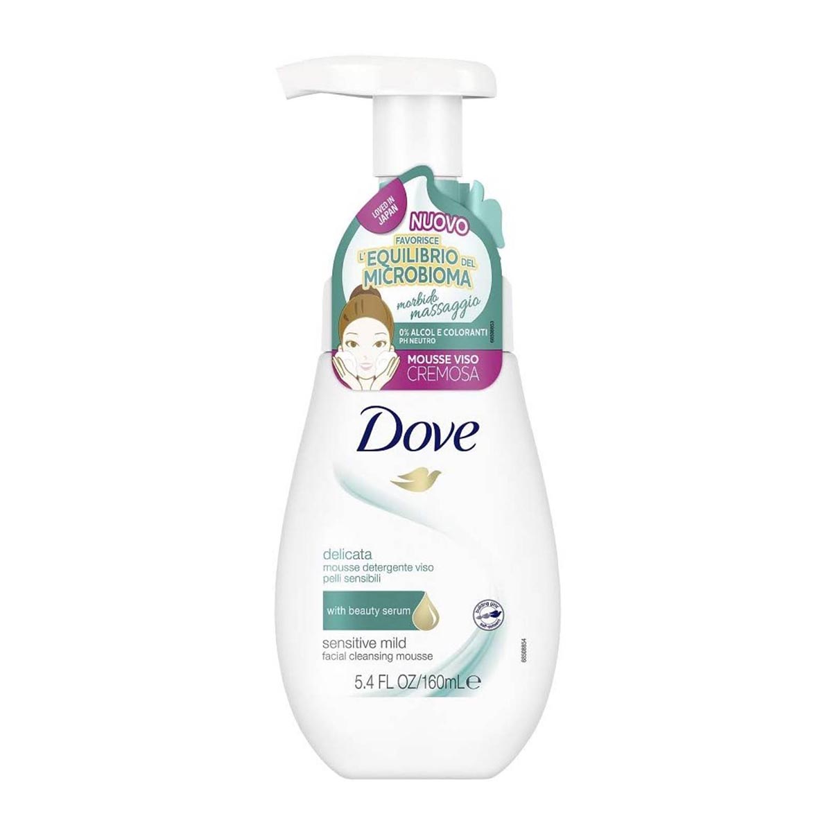 Dove Delicata Espuma Facial Limpiadora Piel Sensible 160ml