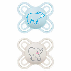 Mam Pacifier Perfect 16+ Silicone 2 Units Blue Jag Couture London - New York