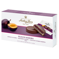 Anthon Berg plum in madeira marzipan in dark chocolate