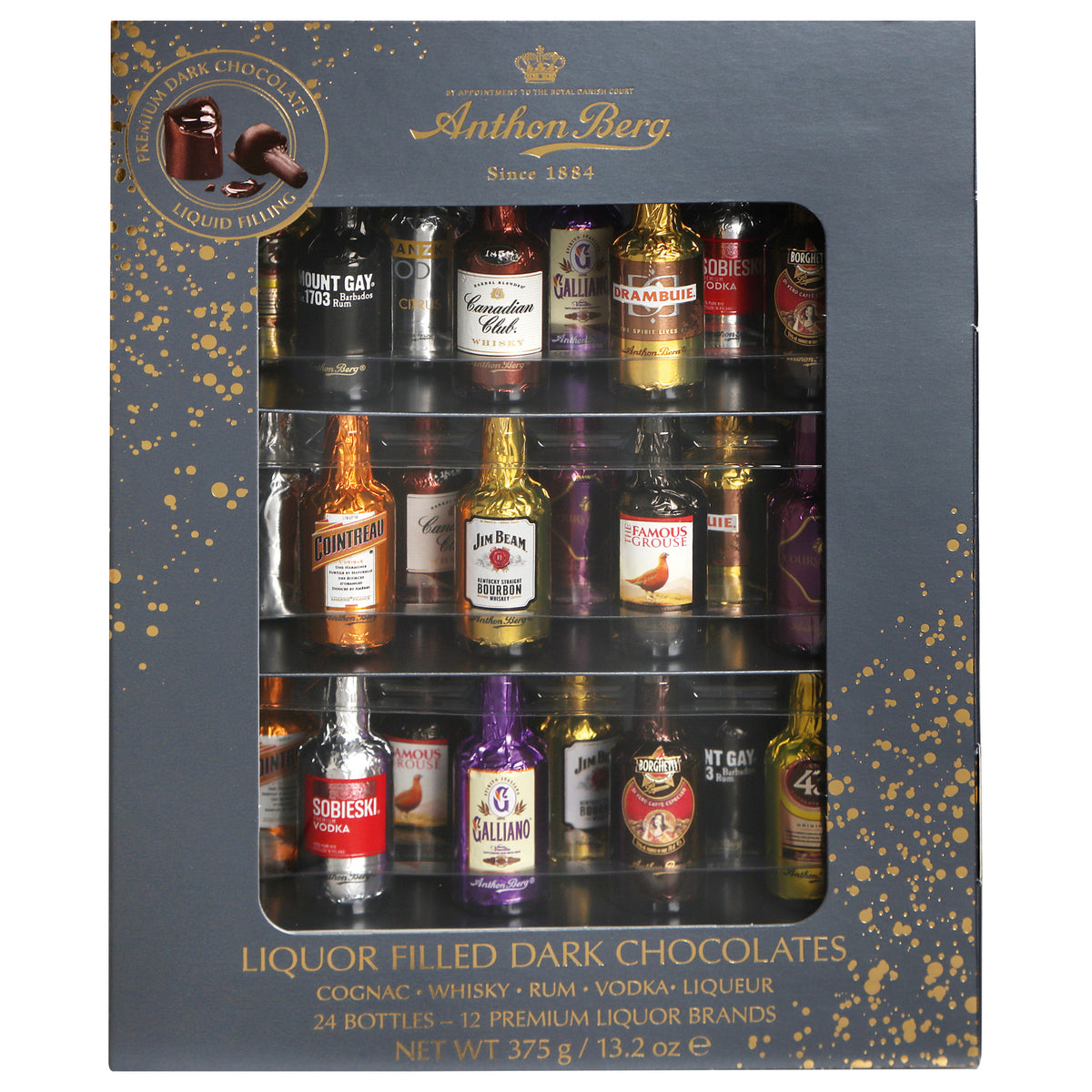 Anthon Berg 24pc chocolate liqueurs minibar