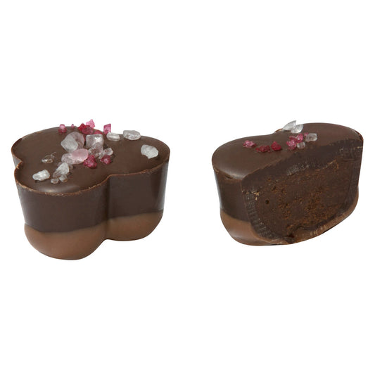 Cherry - sea salted cherry ganache in milk and dark chocolate 13.5g