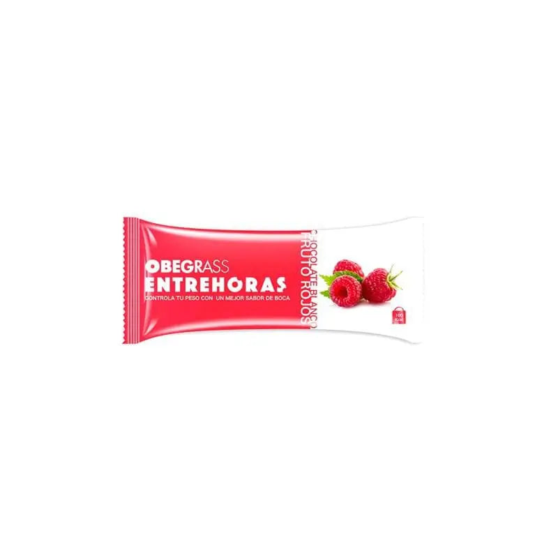 Jag Couture London - New York Actafarma Obegrass Barrita Entrehoras Chocolate Blanco y Frutos Rojos 30g