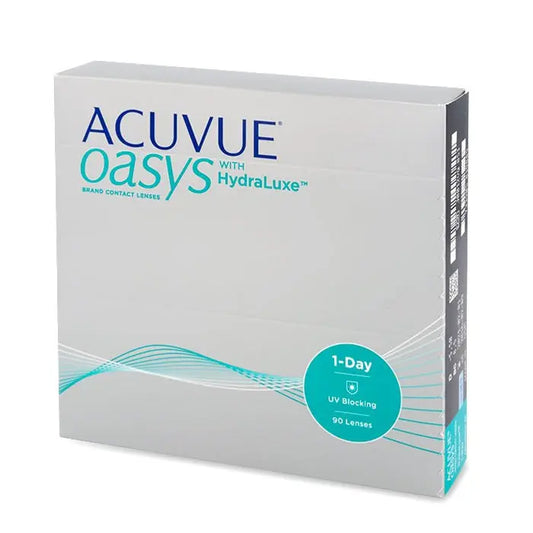 Acuvue Oasys Hydraluxe Contact Lenses Daily Replacement  -4.00BC/-8.5 90 Units Jag Couture London - New York