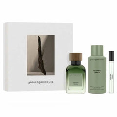 Adolfo Dominguez Vetiver Terra Eau De Perfume Spray 120ml Set 3 PIeces Jag Couture London - New York