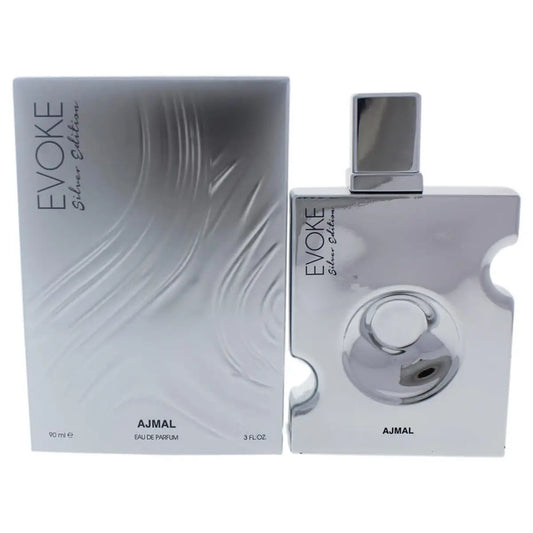 Ajmal Evoke Eau De Parfum Silver Edition 90ml Spray Jag Couture London - New York