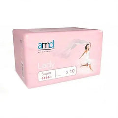 Jag Couture London - New York Amd Protector Absorbente Femenino Super 10 Unidades Active Medical