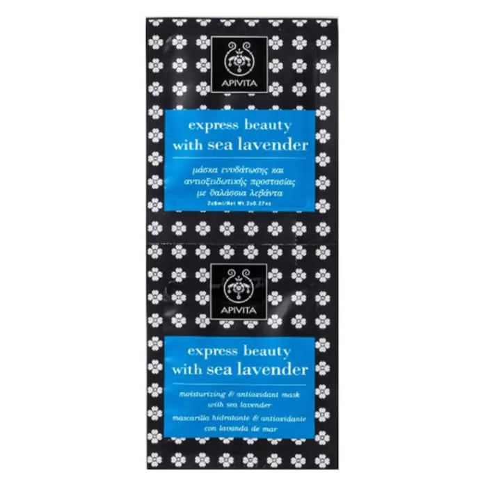 Apivita Express Beauty Μoisturizing And Αnti-pollution Face Mask With Sea Lavender 2x8ml Jag Couture London - New York