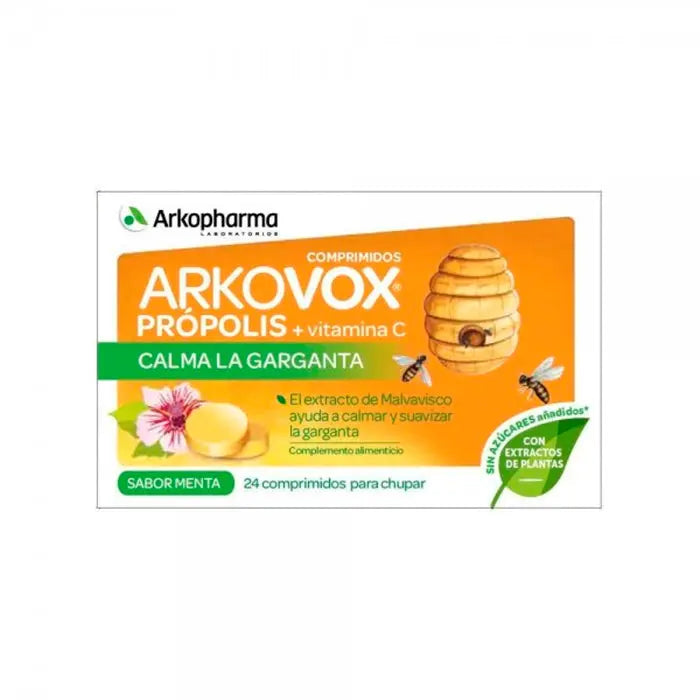 Arkopharma Arkovox Propolis Vitamin C Mint Flavour 24 Tablets Jag Couture London - New York