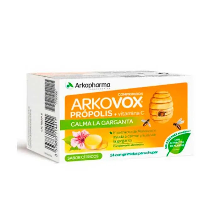 Arkopharma Arkovox Propolis+ Vitamin C 24 Citrus Tablets Jag Couture London - New York