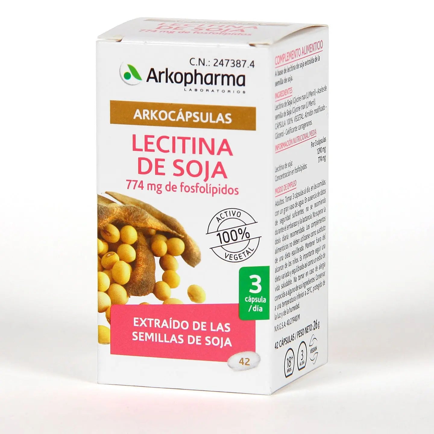 Arkopharma Lecitina Soja Arkocapsulas 42 Capsules Jag Couture London - New York