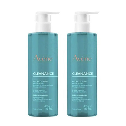 Avène Cleanance Duo Cleansing Gel 2 x 400 ml Jag Couture London - New York