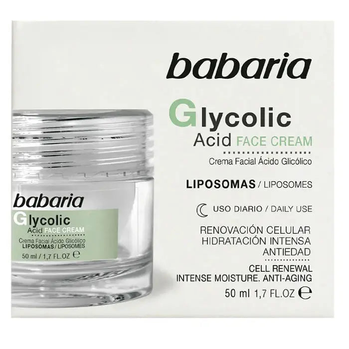 Babaria Glycolic Acid Face Cream Cell Renewal 50ml Jag Couture London - New York