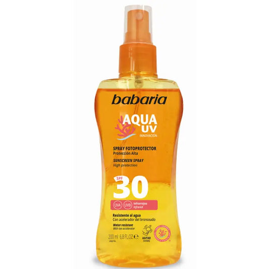 Babaria Sun Sunscreen Biphasic Spf30 Spray 200ml Jag Couture London - New York