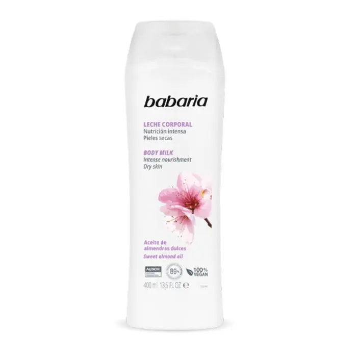 Babaria Sweet Almonds Body Milk Very Dry Skin 400ml Jag Couture London - New York