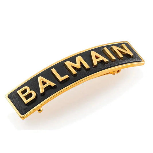 Balmain 18K Gold Plated Barrette Pour Cheveux Medium Jag Couture London - New York