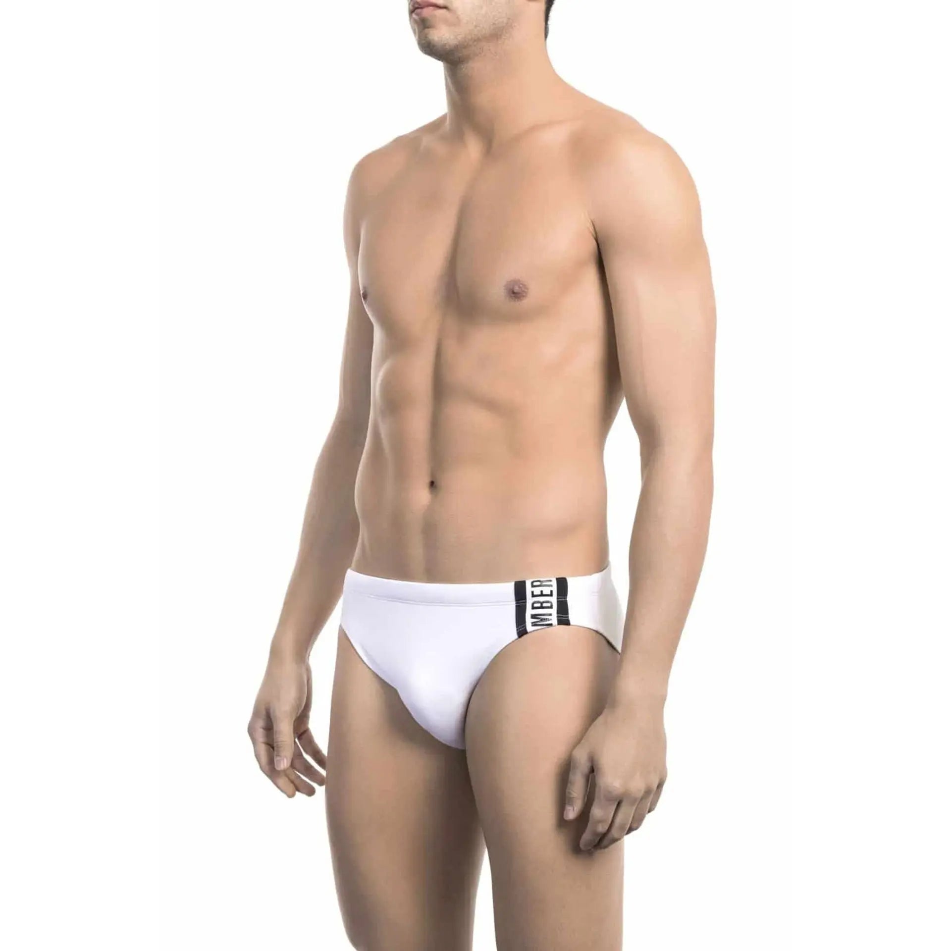 Bikkembergs Beachwear BKK1MSP02_WHITE&amp;BLACK Jag Couture London - New York