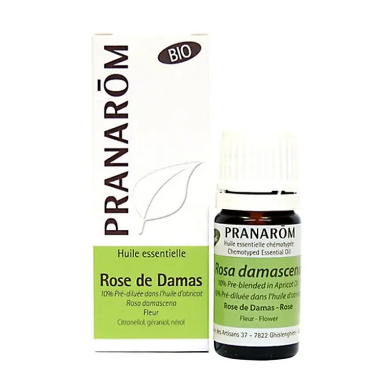 Bio Essential Oil Of Damask Rose 2 ml Pranarom Jag Couture London - New York