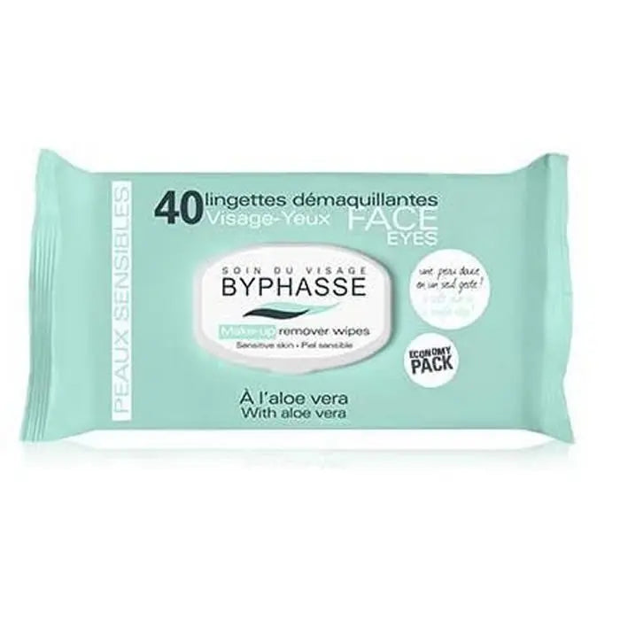 Byphasse Makeup Remover Wipes Aloe Vera Sensitive Skin 40U Jag Couture London - New York