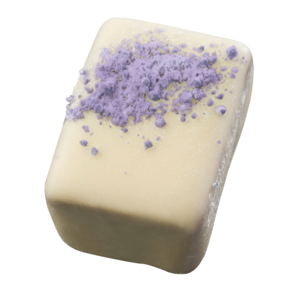 Nefertiti - white chocolate soft ganache with powdered violet décor 18.1g