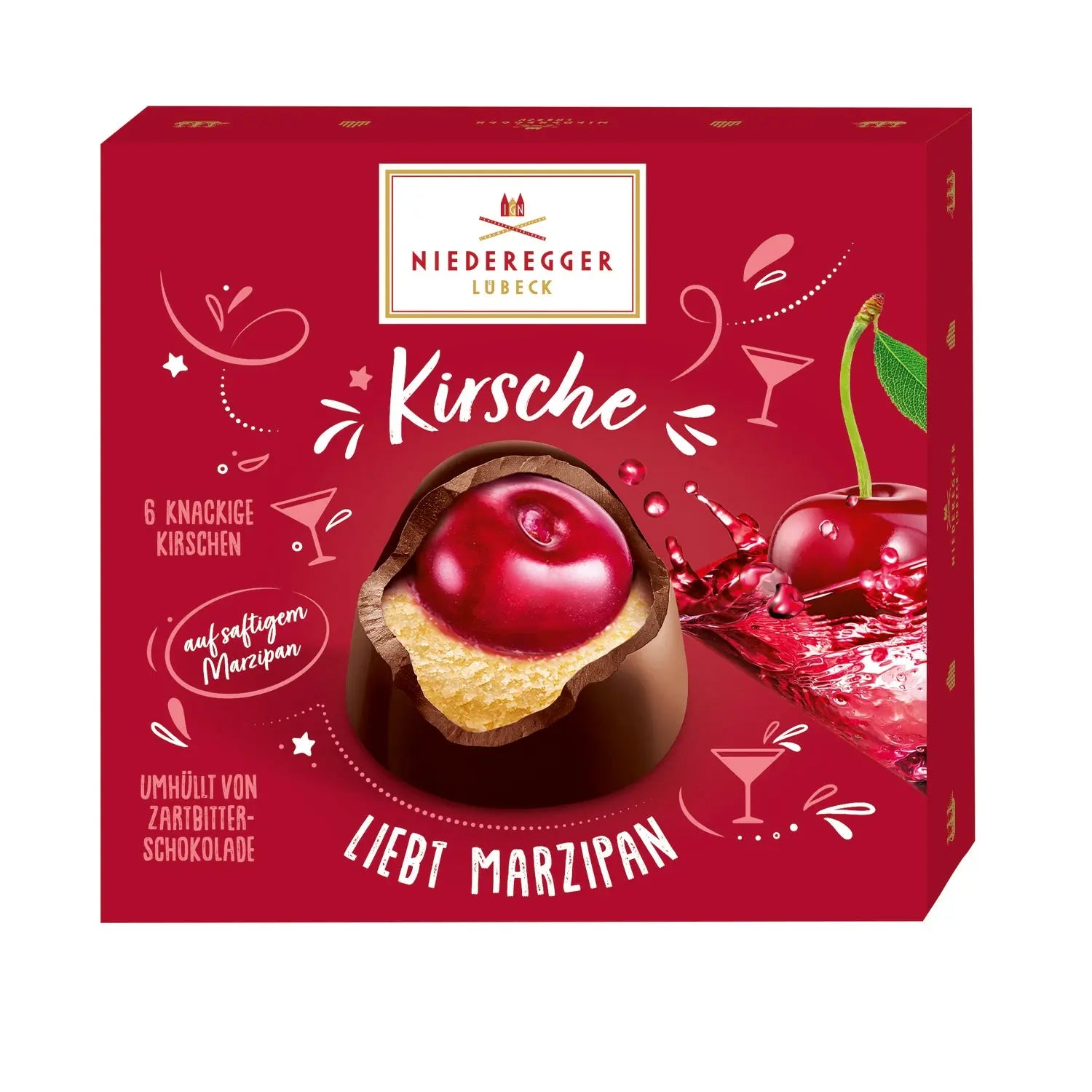 Cherry Loves Marzipan - cherry and marzipan enrobed in dark chocolate Jag Couture London - New York