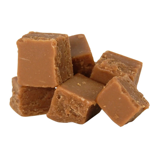 Chocolate fudge - hand broken cubes of flavoured fudge Jag Couture London - New York