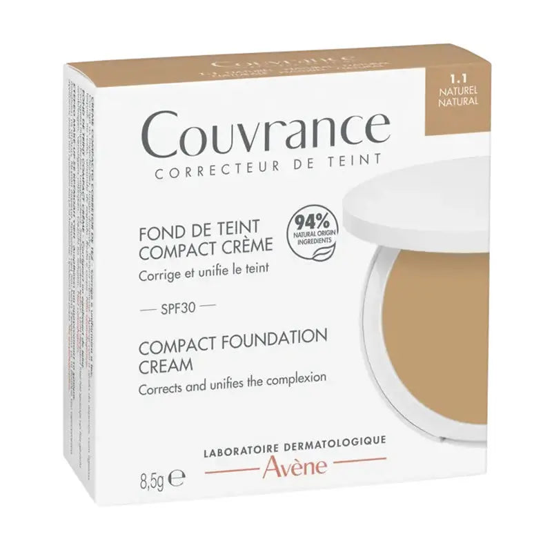 Couvrance Compact Cream Foundation 1.1 Natural Jag Couture London - New York